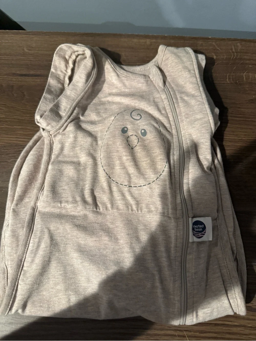 Nested Bean Beige Wearable Baby Sleep Sack with Chick Face
